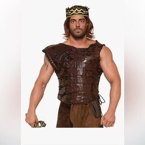 Forum Men's Plus-Size Medieval Fantasy Chest Armour Adult Costume, Brown